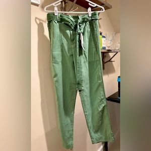 Zara army green cotton pants